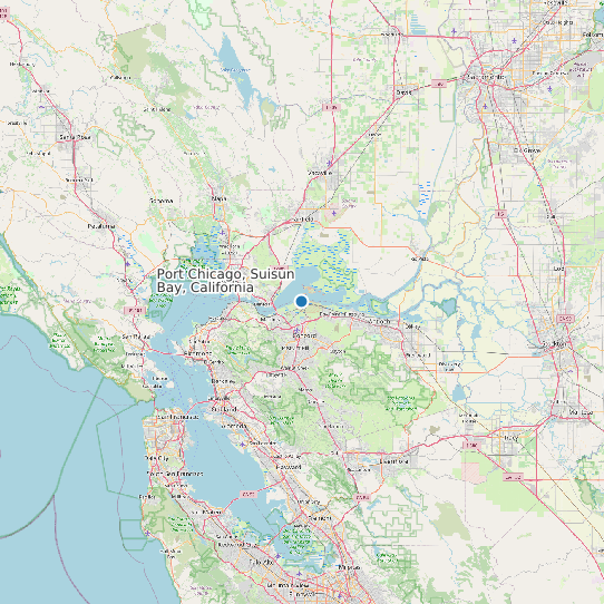 Port Chicago, Suisun Bay, California map