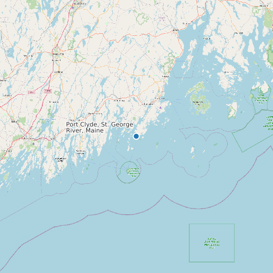 Port Clyde, St. George River, Maine map