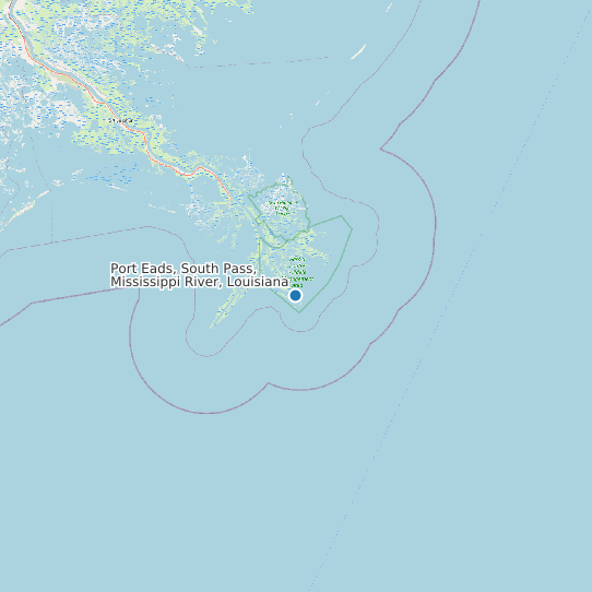 Port Eads, South Pass, Mississippi River, Louisiana map