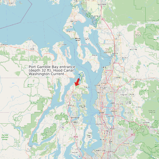 Port Gamble Bay entrance (depth 32 ft), Hood Canal, Washington Current map