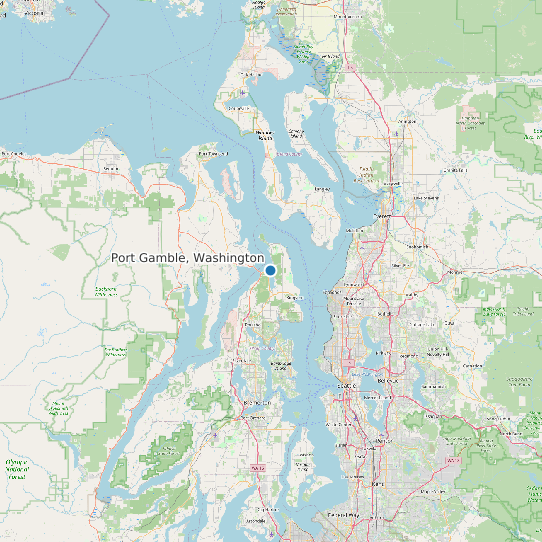 Map of Port Gamble, Washington Tide Prediction Station