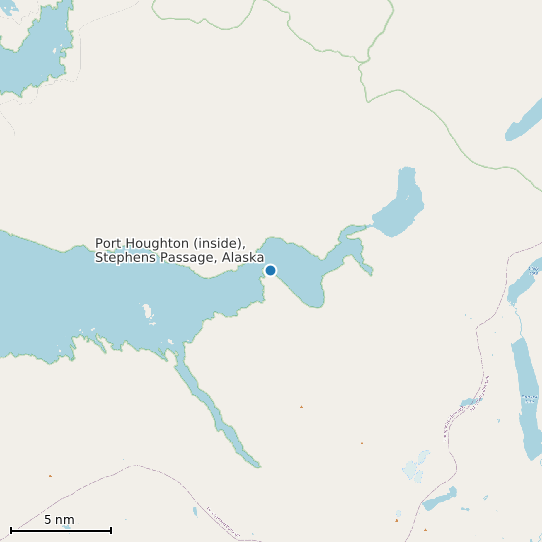 Map of Port Houghton (inside), Stephens Passage, Alaska Tide Prediction Station
