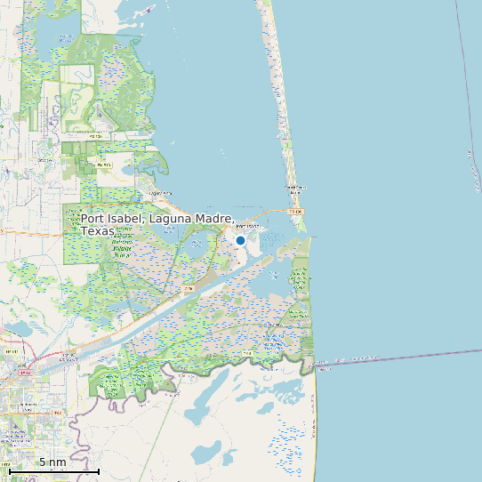 Map of Port Isabel, Laguna Madre, Texas Tide Prediction Station