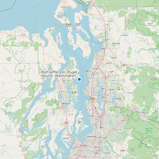 Port Jefferson, Puget Sound, Washington map