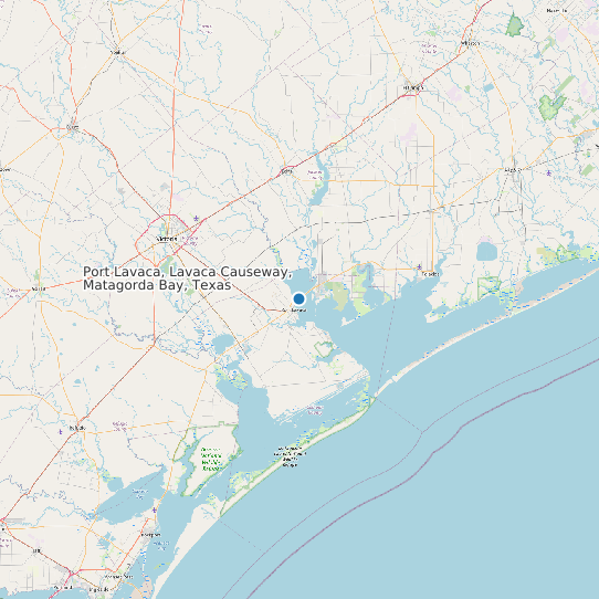 Map of Port Lavaca, Lavaca Causeway, Matagorda Bay, Texas Tide Prediction Station