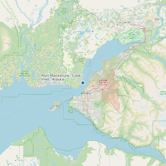 Port Mackenzie, Cook Inlet, Alaska map