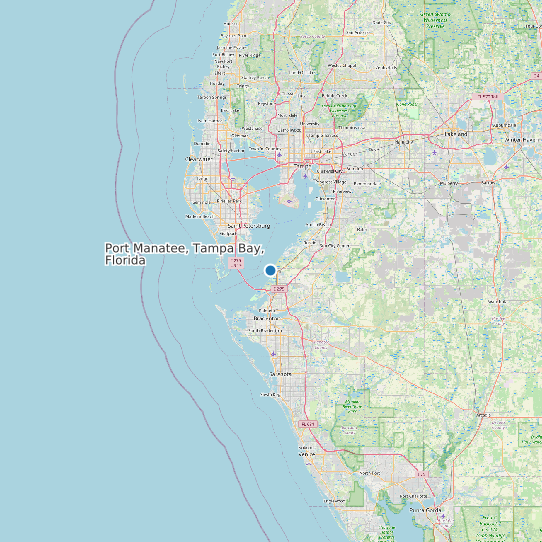 Map of Port Manatee, Tampa Bay, Florida Tide Prediction Station