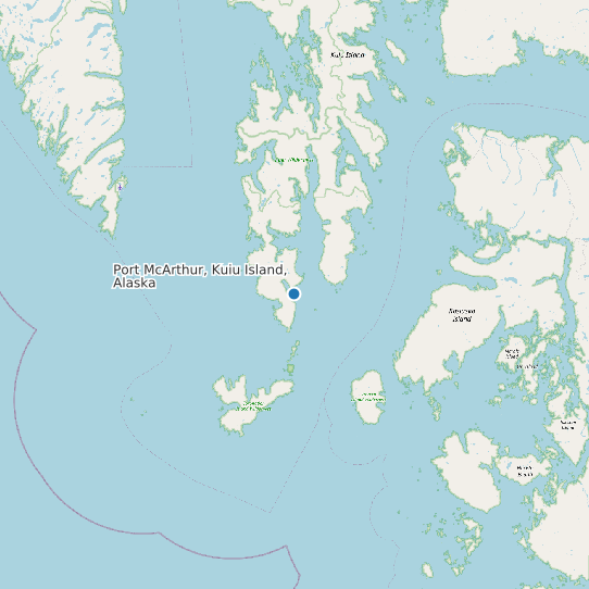 Map of Port McArthur, Kuiu Island, Alaska Tide Prediction Station