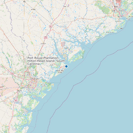 Map of Port Royal Plantation, Hilton Head Island, South Carolina Tide Prediction Station