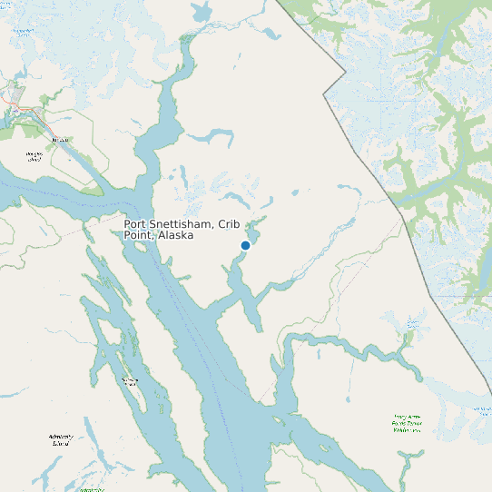 Port Snettisham, Crib Point, Alaska map