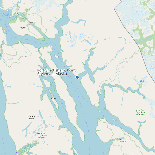 Port Snettisham, Point Styleman, Alaska map