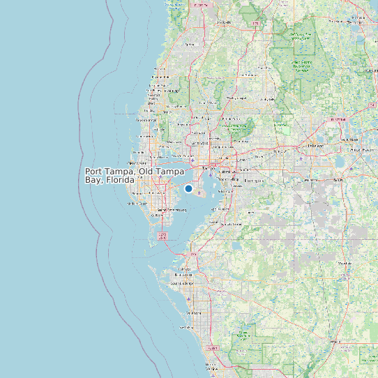 Map of Port Tampa, Old Tampa Bay, Florida Tide Prediction Station