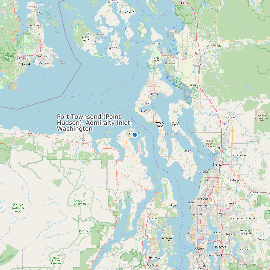 Map of Port Townsend (Point Hudson), Admiralty Inlet, Washington Tide Prediction Station