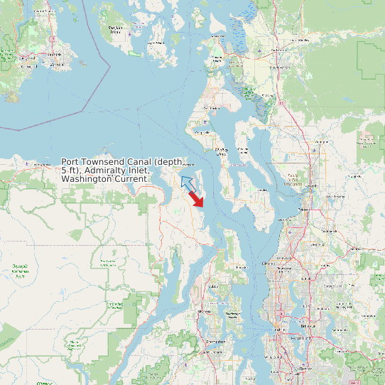 Map of Port Townsend Canal (depth 5 ft), Admiralty Inlet, Washington Current Prediction Station