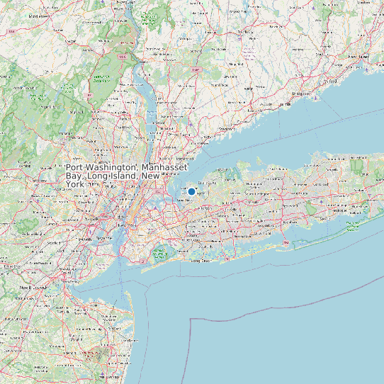 Port Washington, Manhasset Bay, Long Island, New York map