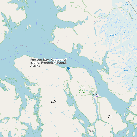 Portage Bay, Kupreanof Island, Frederick Sound, Alaska map