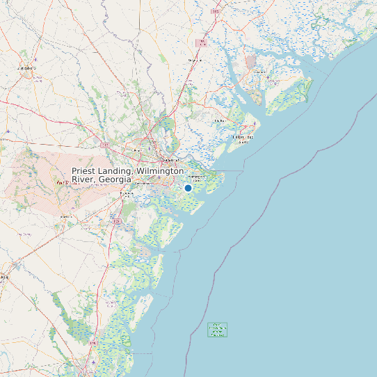 Map of Priest Landing, Wilmington River, Georgia Tide Prediction Station