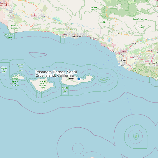 Prisoners Harbor, Santa Cruz Island, California map