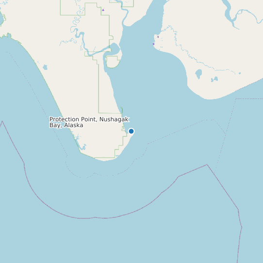 Map of Protection Point, Nushagak Bay, Alaska Tide Prediction Station