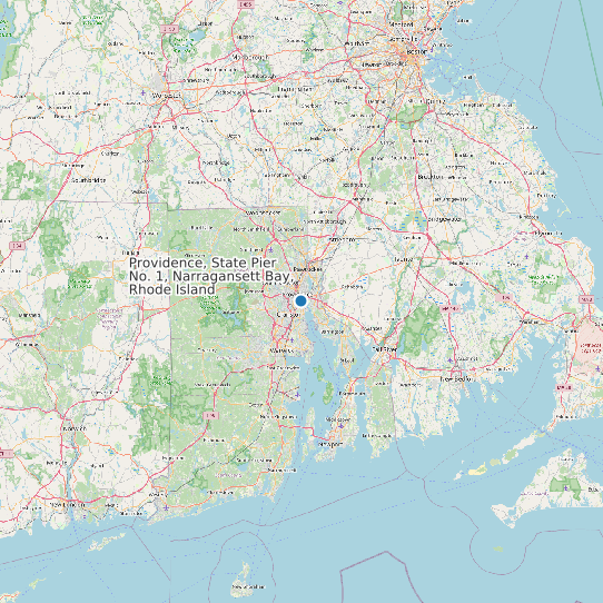 Providence, State Pier No. 1, Narragansett Bay, Rhode Island map