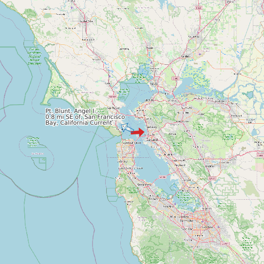 Pt. Blunt, Angel I., 0.8 mi SE of, San Francisco Bay, California Current map