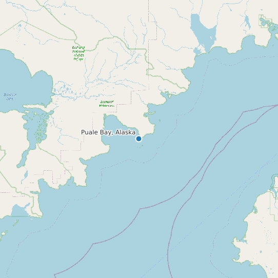 Map of Puale Bay, Alaska Tide Prediction Station