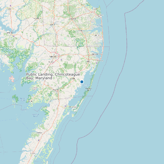 Public Landing, Chincoteague Bay, Maryland map