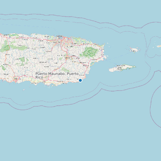 Map of Puerto Maunabo, Puerto Rico Tide Prediction Station