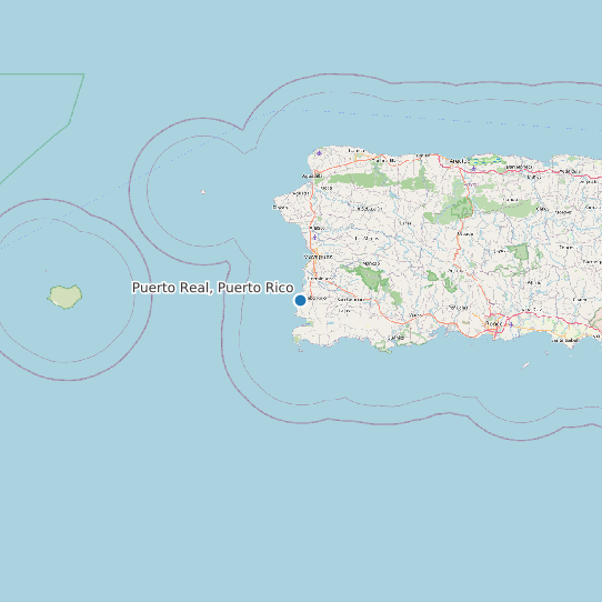 Map of Puerto Real, Puerto Rico Tide Prediction Station