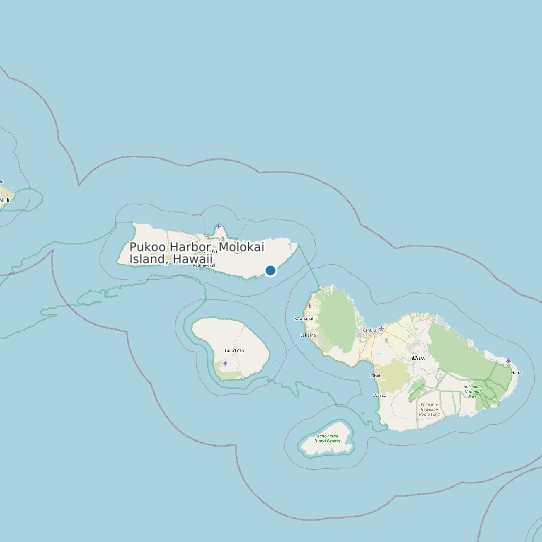 Pukoo Harbor, Molokai Island, Hawaii map