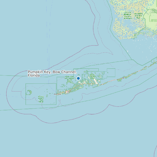 Pumpkin Key, Bow Channel, Florida map