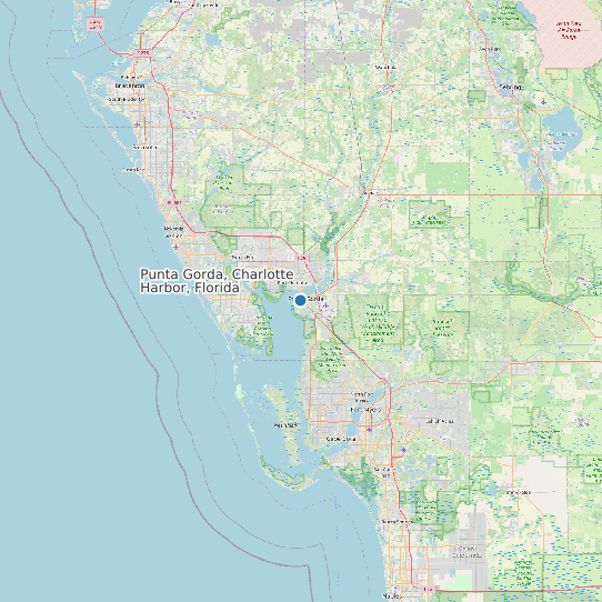 Map of Punta Gorda, Charlotte Harbor, Florida Tide Prediction Station