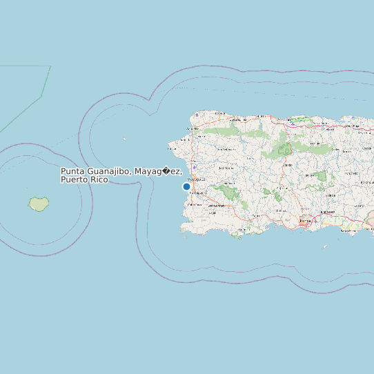 Punta Guanajibo, Mayag�ez, Puerto Rico map