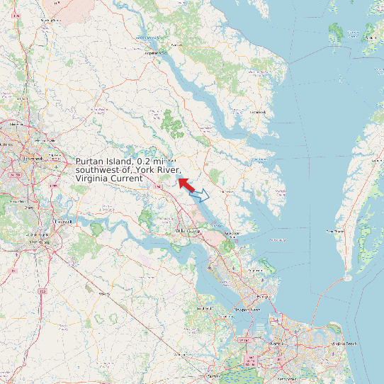 Purtan Island, 0.2 mi southwest of, York River, Virginia Current map