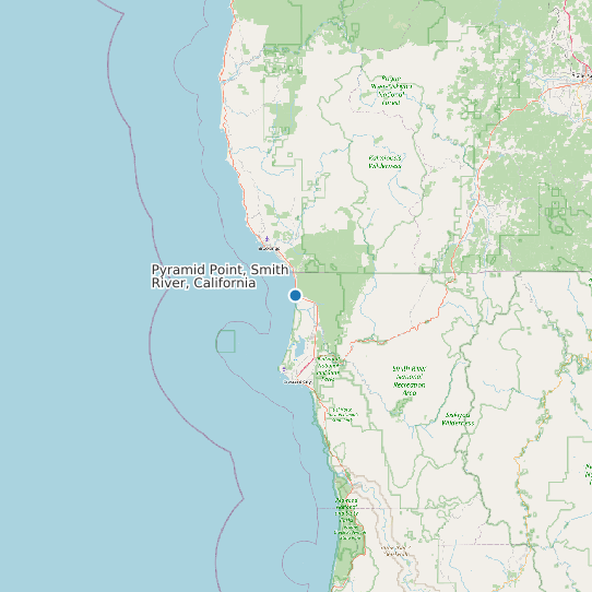 Pyramid Point, Smith River, California map