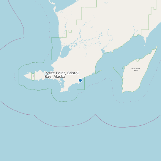 Map of Pyrite Point, Bristol Bay, Alaska Tide Prediction Station