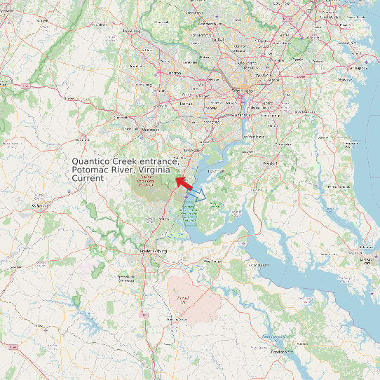 Quantico Creek entrance, Potomac River, Virginia Current map