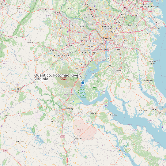 Quantico, Potomac River, Virginia map