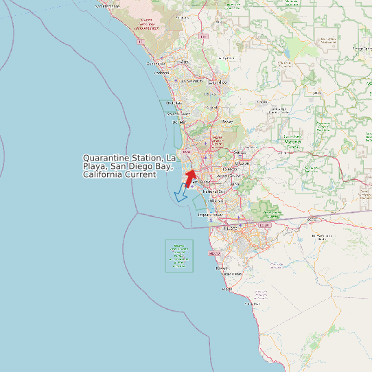 Quarantine Station, La Playa, San Diego Bay, California Current map