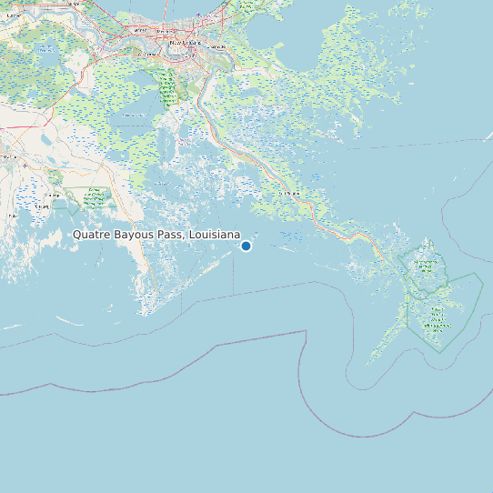 Quatre Bayous Pass, Louisiana map