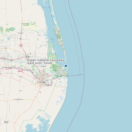 Map of Queen Isabella Causeway (east end), Texas Tide Prediction Station