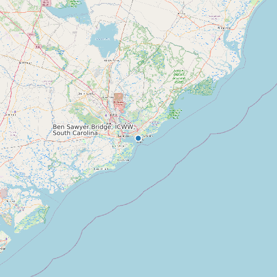 Ben Sawyer Bridge, ICWW, South Carolina map