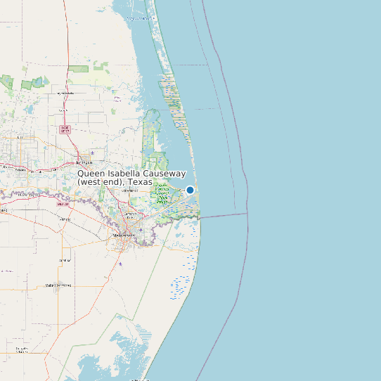 Map of Queen Isabella Causeway (west end), Texas Tide Prediction Station
