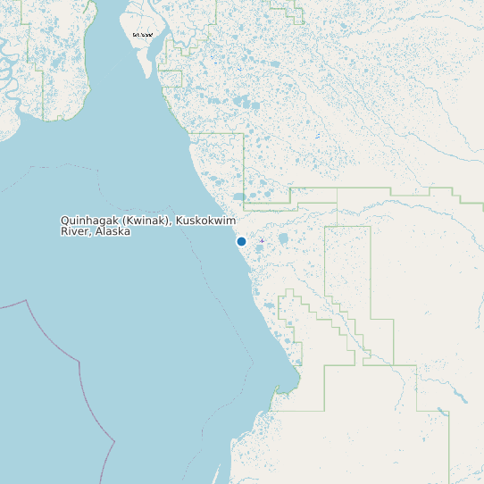 Quinhagak (Kwinak), Kuskokwim River, Alaska map