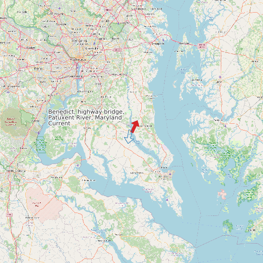 Benedict, highway bridge, Patuxent River, Maryland Current map