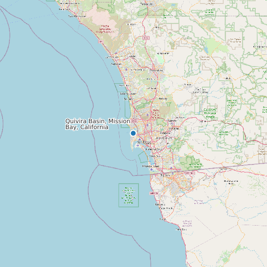 Quivira Basin, Mission Bay, California map