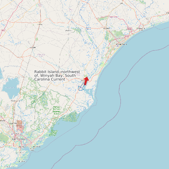 Rabbit Island, northwest of, Winyah Bay, South Carolina Current map