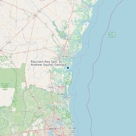 Raccoon Key Spit, St. Andrew Sound, Georgia map