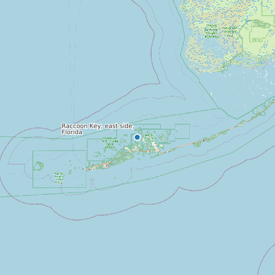 Map of Raccoon Key, east side, Florida Tide Prediction Station