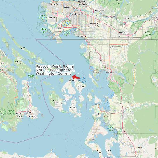 Raccoon Point, 0.6 mi NNE of, Rosario Strait, Washington Current map